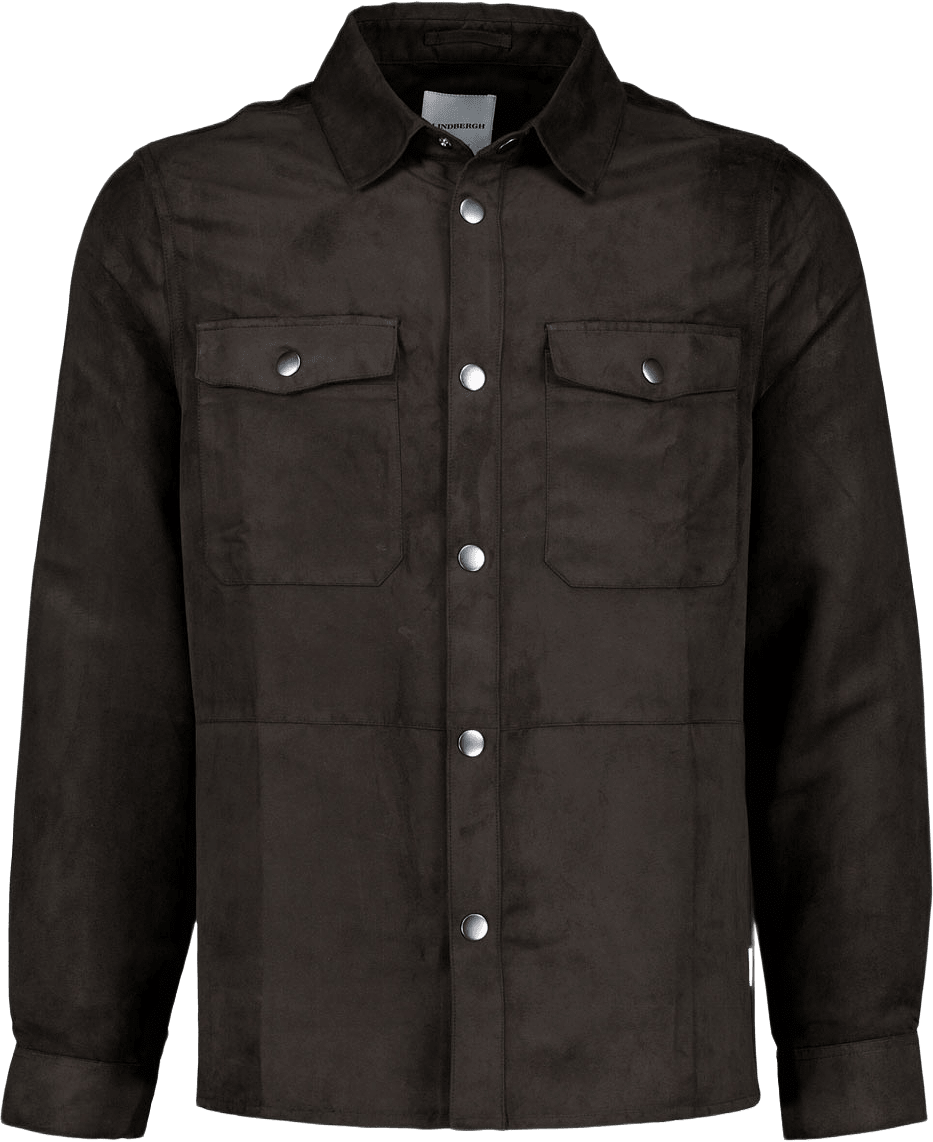 Micro suede overshirt, från Lindbergh, i färgen Black.