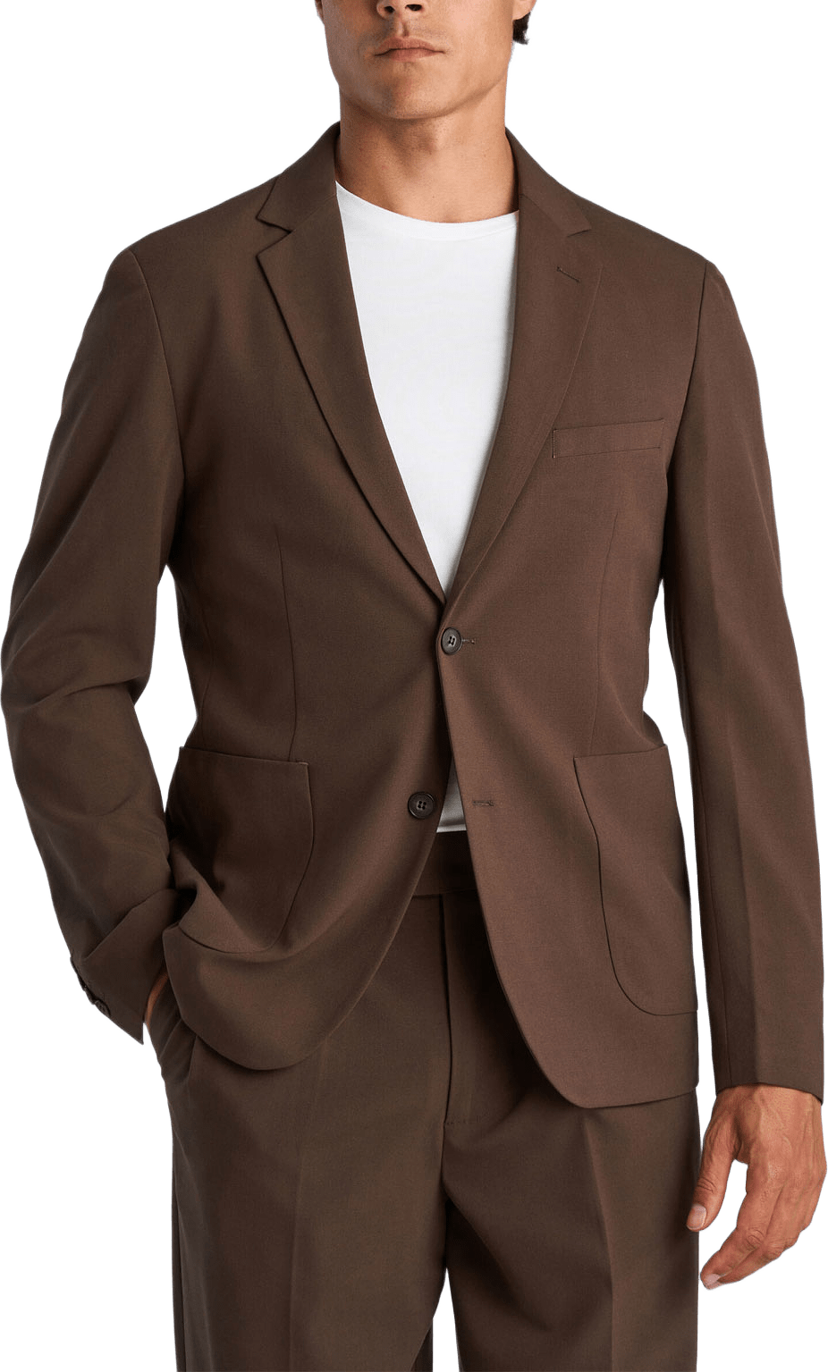 Superflex relaxed Blazer, från Lindbergh, i färgen Deep Brown.