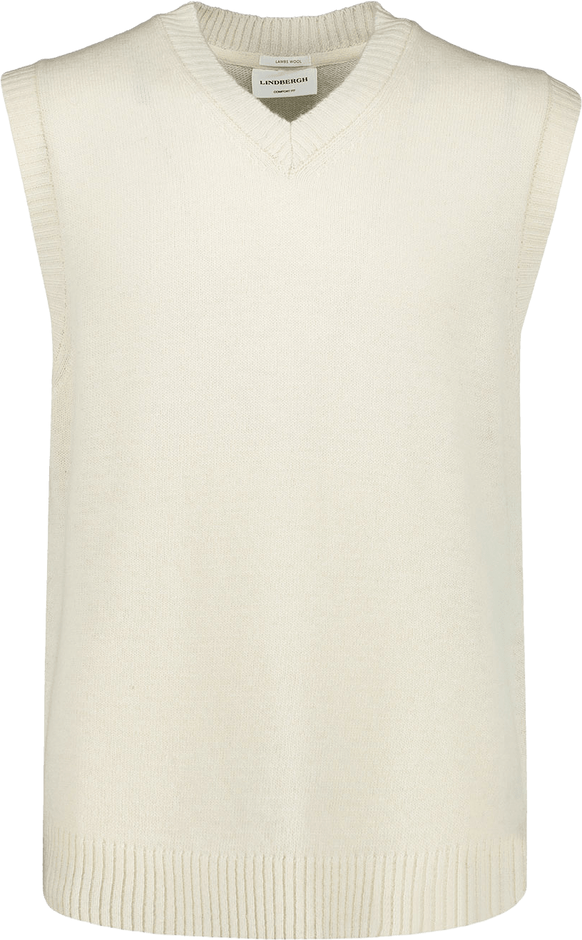 Lindbergh Lambswool v-neck slipover Knit, från Lindbergh, i färgen Chalk White.