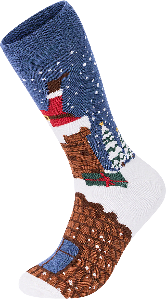 Christmas Bamboo Socks, från Lindbergh, i färgen Blue Ocean.