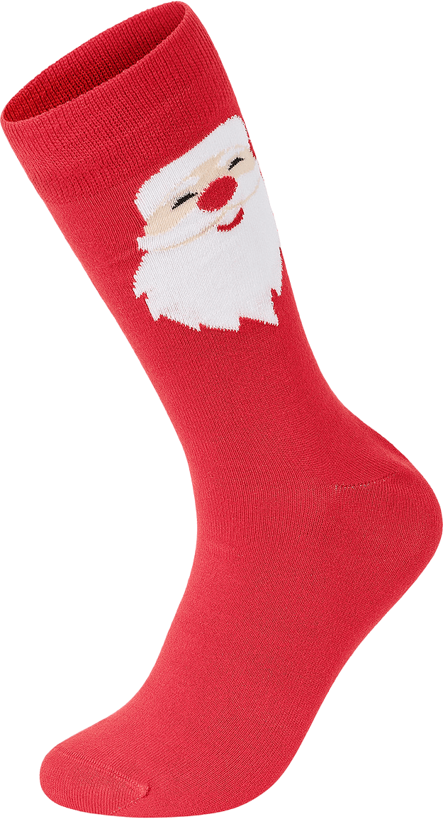 Christmas Bamboo Socks, från Lindbergh, i färgen Clear Red.