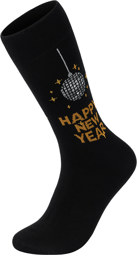 New year bamboo sock, från Lindbergh, i färgen Black.
