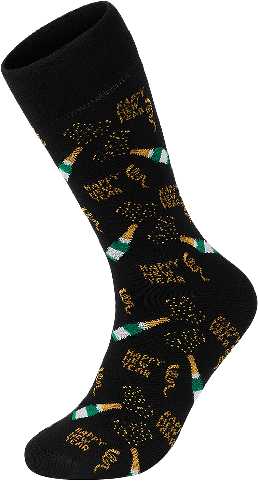 New year bamboo sock, från Lindbergh, i färgen Gold.