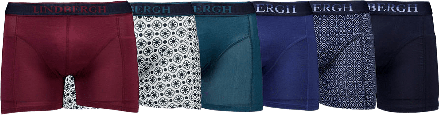 Bamboo basic boxers 6-pack, från Lindbergh, i färgen Mixed Box.
