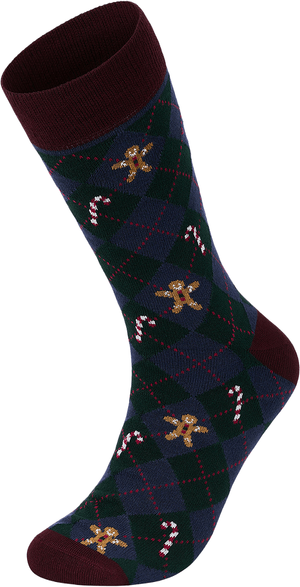 Christmas Bamboo Socks, från Lindbergh, i färgen Deep Red.