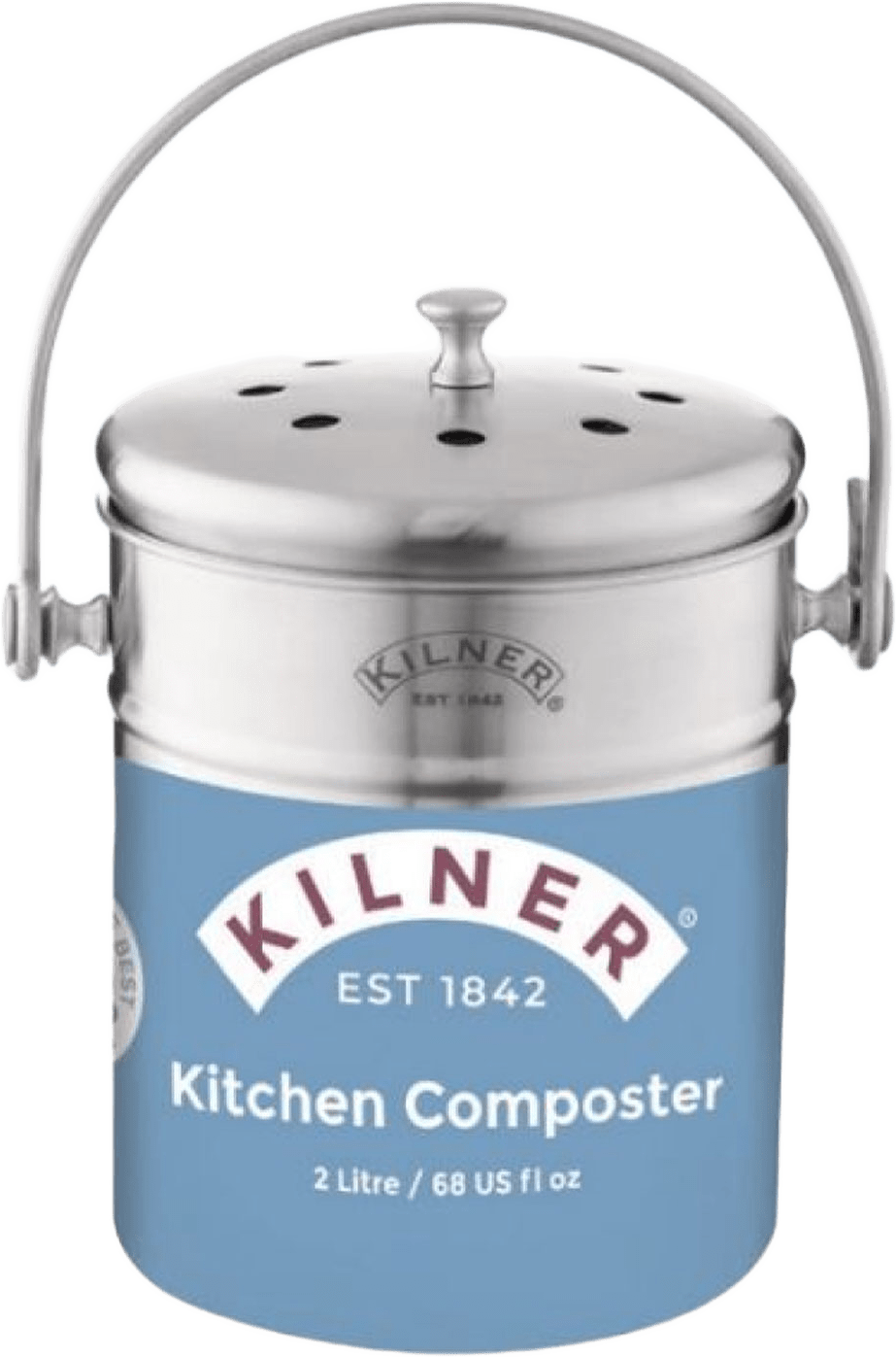 Komposthink 2L, från Kilner, i färgen Silver.