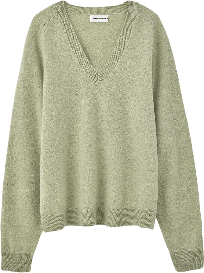 Jumper i ull EVALENA, från Carin Wester, i färgen Light Green.
