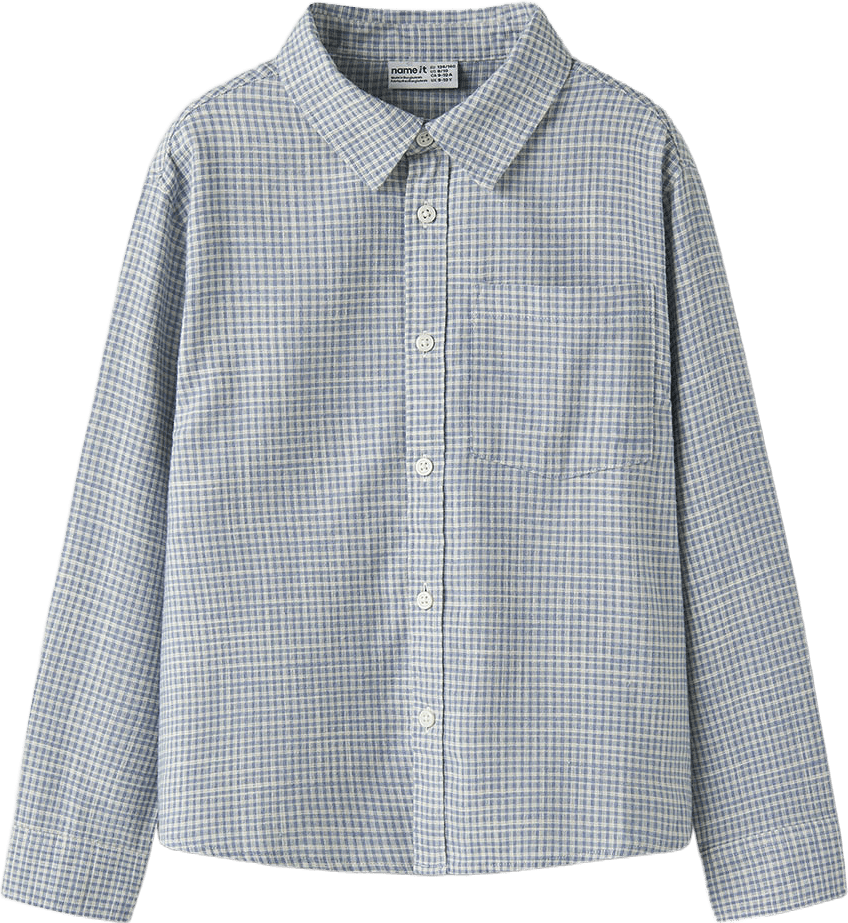 Kristian Overshirt, från Name It, i färgen Ashley Blue Small Check.