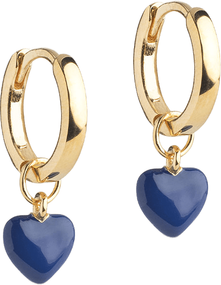 Örhängen, Amore, från ENAMEL Copenhagen, i färgen Indigo Gold.