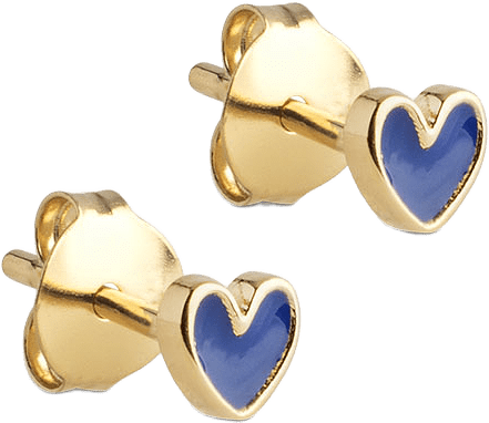 Studs Earrings, Amore, från ENAMEL Copenhagen, i färgen Indigo Gold.