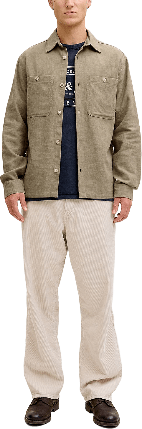 Rayle Linen Blend Solid Shirt, från Jack & Jones, i färgen Mermaid Regular Fit.