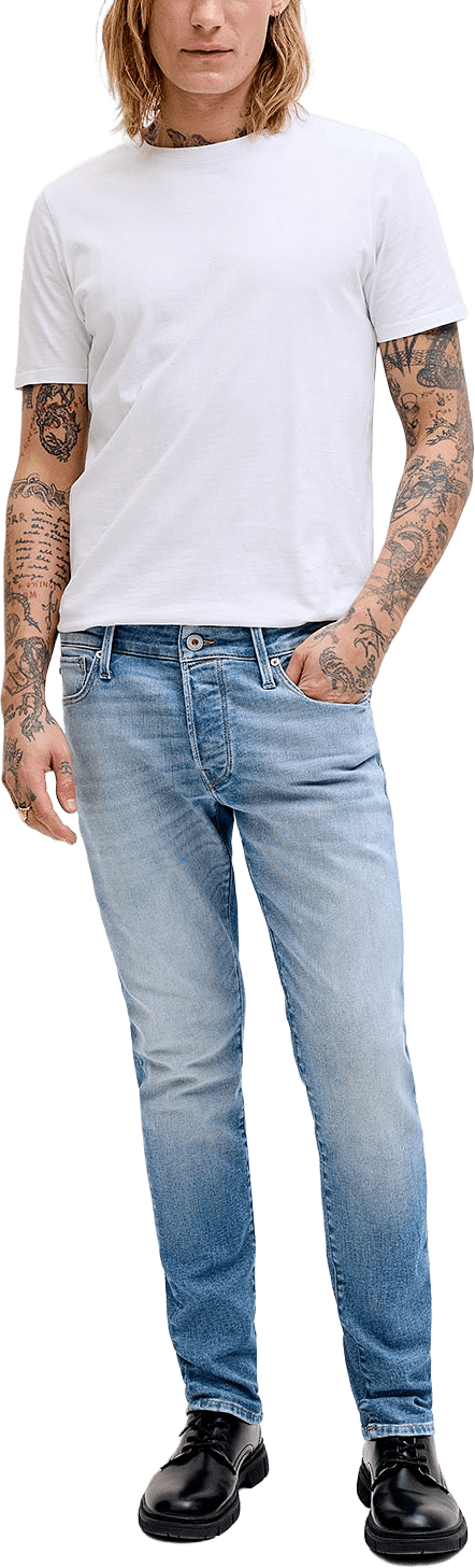 Glenn Slim Fit Jeans, från Jack & Jones, i färgen Blue Denim.