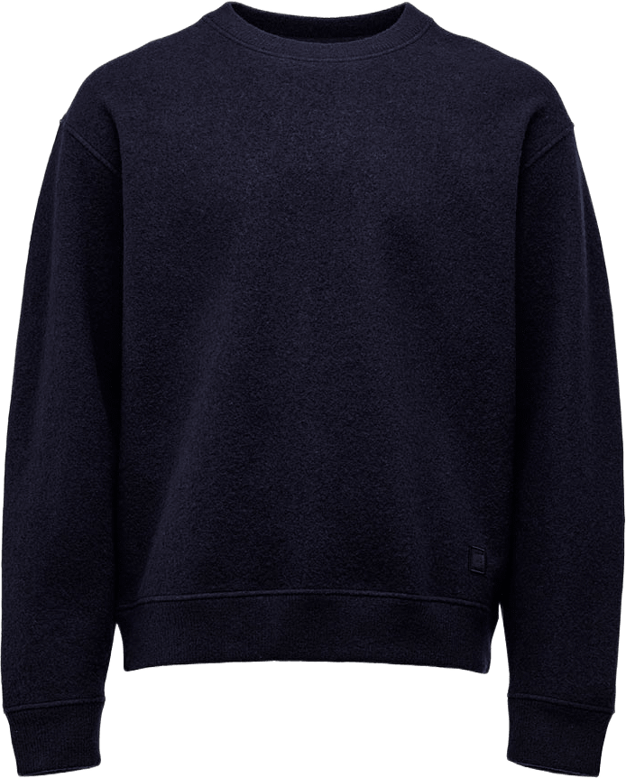 Seaham Boiled Wool Sweater, från Cesar, i färgen Navy.
