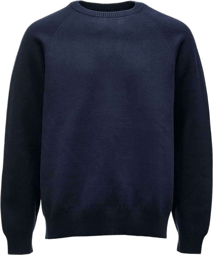 Tenby Cotton Knit Sweater, från Cesar, i färgen Navy.