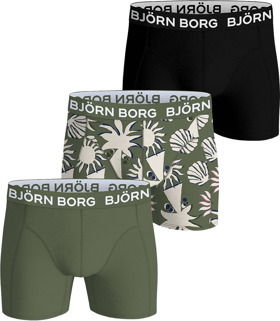 Bamboo Cotton Blend Boxer 3p, från Björn Borg, i färgen Multipack 1.