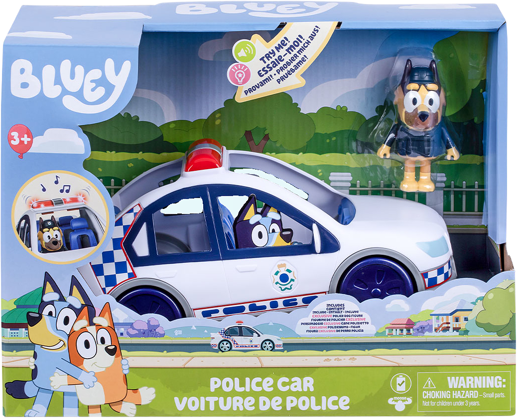 Polisbil med ljus och ljud, från Bluey, i färgen Multicolor.