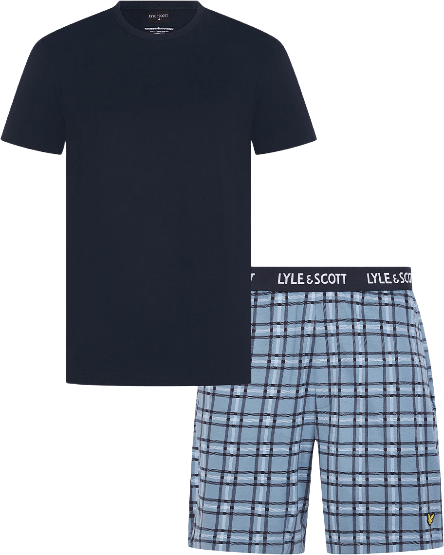 Pyjamas Rizzo, från Lyle & Scott, i färgen Peacoat Infinity Check.