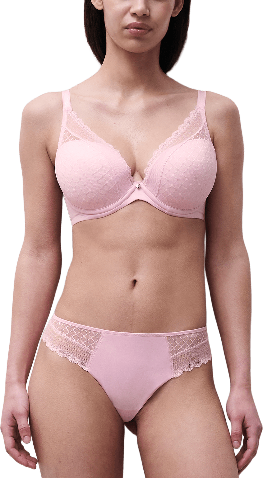 Norach chic Plunge T-shirt bra, från Chantelle, i färgen Candy Pink.