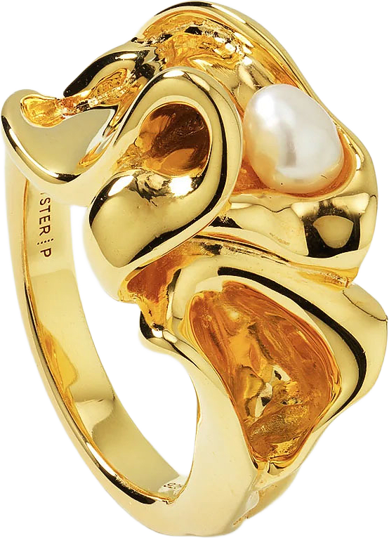 Moulded Big Ring, från Syster P, i färgen Gold.