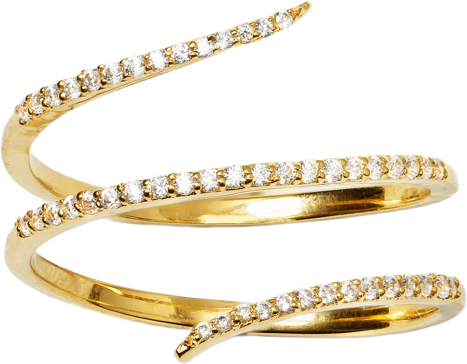 Sparkle Wrap Ring, från Syster P, i färgen Gold.