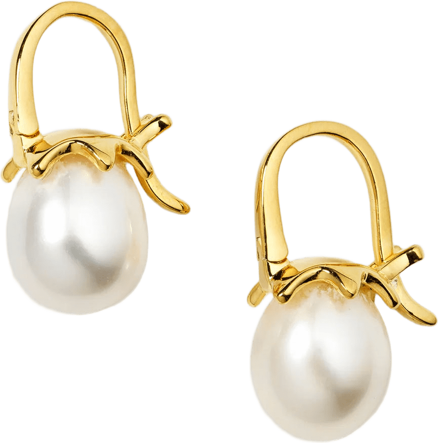 Florentina Pearl Earrings, från Syster P, i färgen Gold.