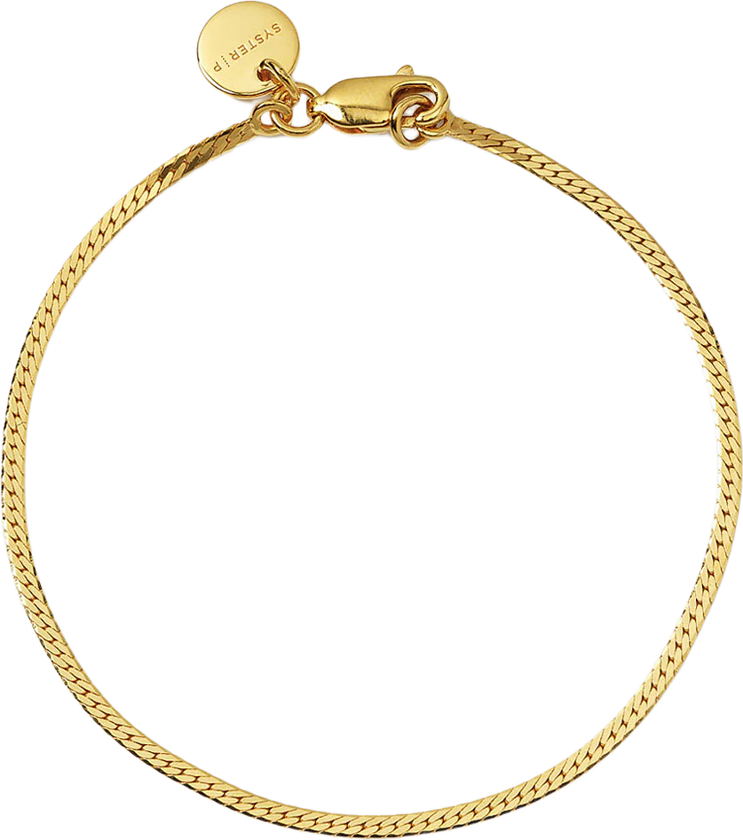 Links Herringbone Bracelet, från Syster P, i färgen Gold.