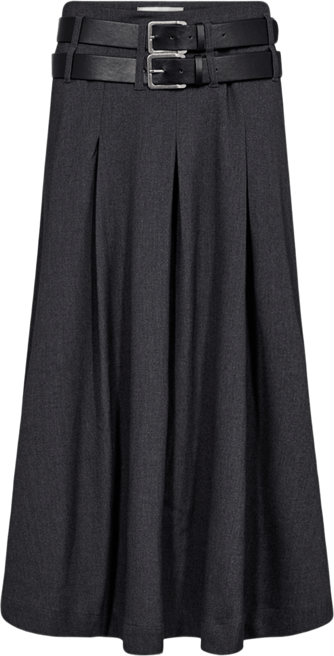 CMTAILOR-SKIRT, från CPH Muse, i färgen Med. Grey Melange.