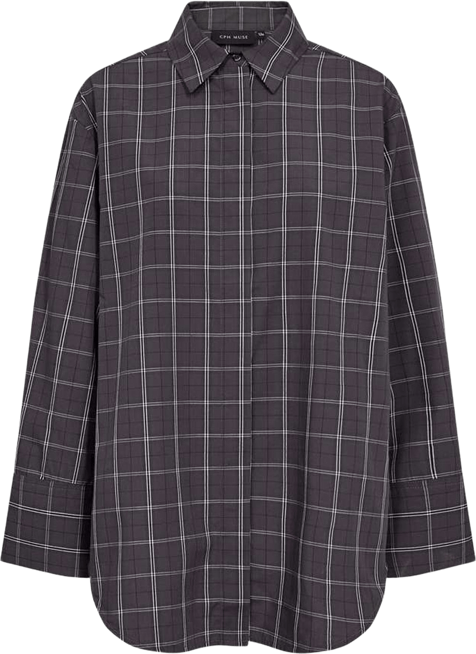 CMAURORA-SHIRT, från CPH Muse, i färgen Gray Pinstripe W. Black.