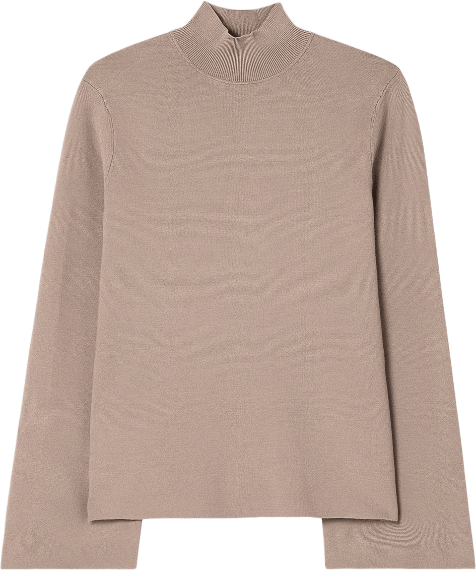 Milano Knit Mock Neck Top, från Filippa K, i färgen Taupe Beige.