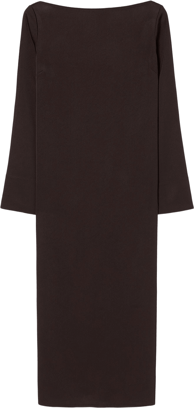 Naia Boatneck Dress, från Filippa K, i färgen Dark Chocolate.