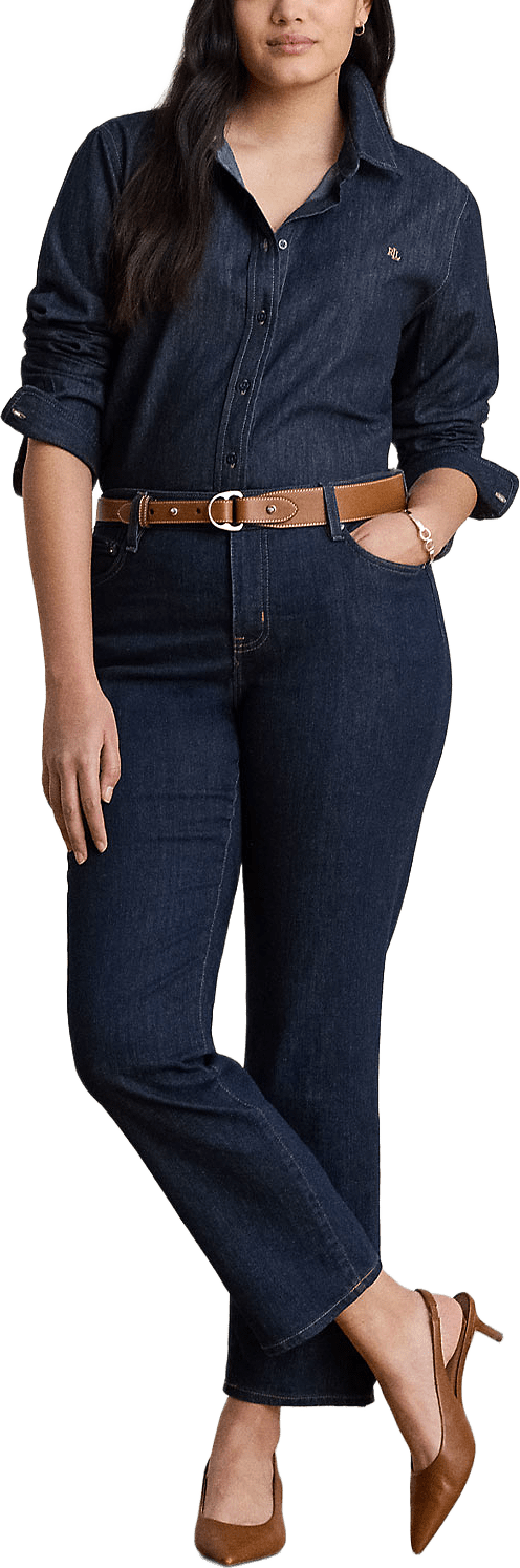Classic Fit Denim Shirt, från Lauren Ralph Lauren, i färgen Rinse Wash.