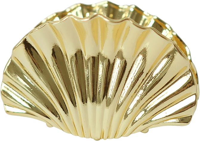 Shell Mini Hair Clip, från WOS, i färgen Gold.