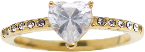 Mi Amore Ring, från WOS, i färgen Gold/Clear.
