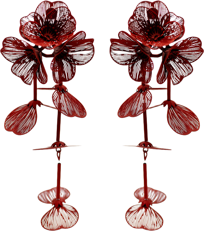 Jessica Earrings, från WOS, i färgen Red.