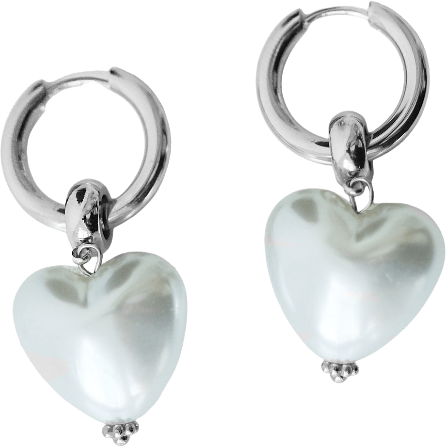 I Heart You Earrings, från WOS, i färgen Silver.