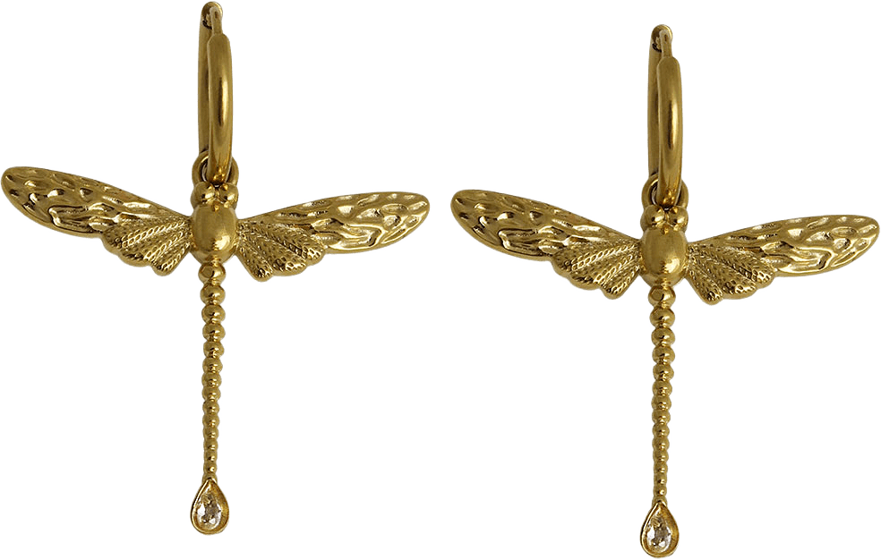 Small Ellie Earrings, från WOS, i färgen Gold.