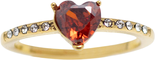 Mi Amore Ring, från WOS, i färgen Gold/Red.