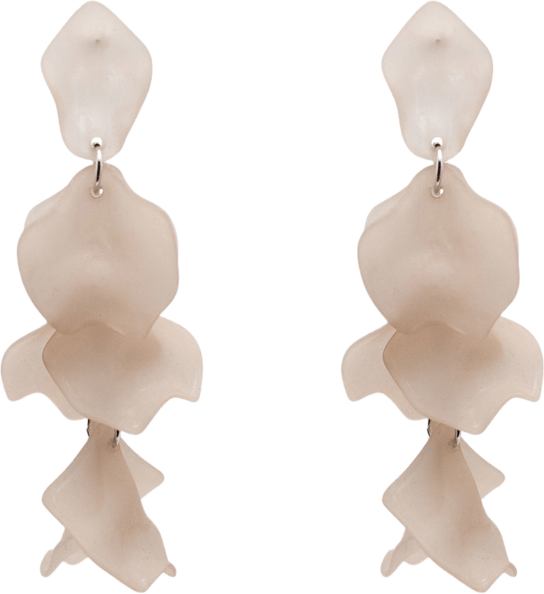 Zena Earrings, från WOS, i färgen Transparent Beige.