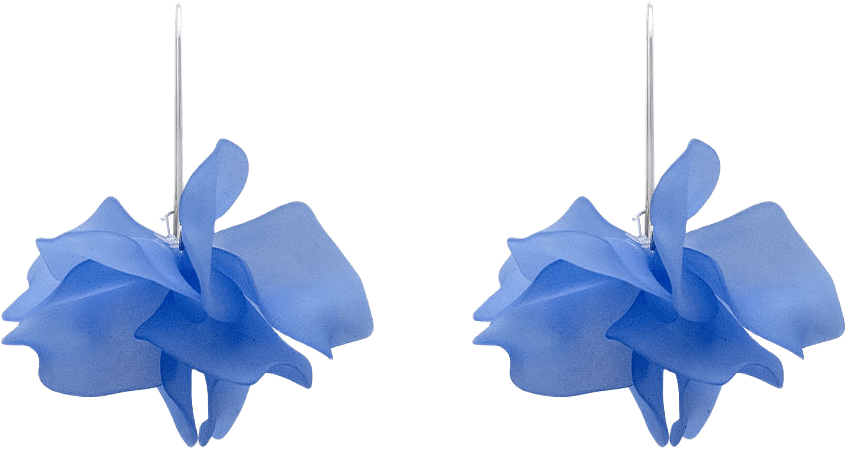 Petal Earrings, från WOS, i färgen Blue.