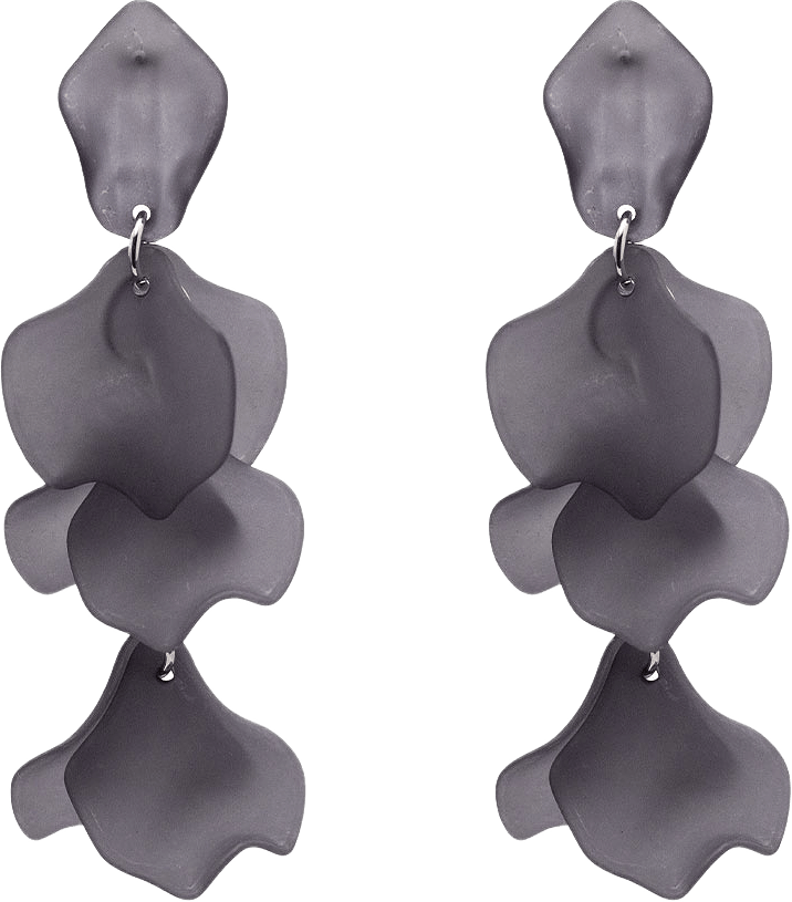 Zena Earrings, från WOS, i färgen Transparent Black.