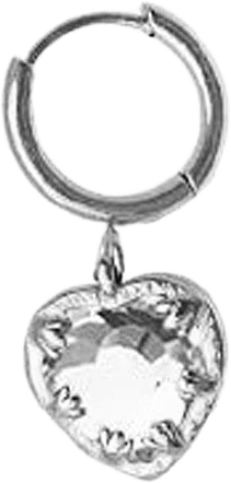 Claw Heart Clear Single Earrings, från WOS, i färgen Silver/Clear.