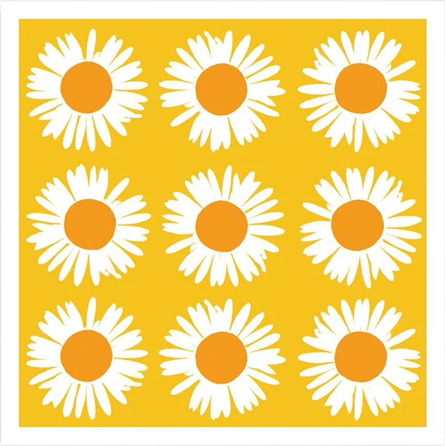 Auringonkukka P.Napkin 24x24, från Marimekko, i färgen Yellow,white,orange.