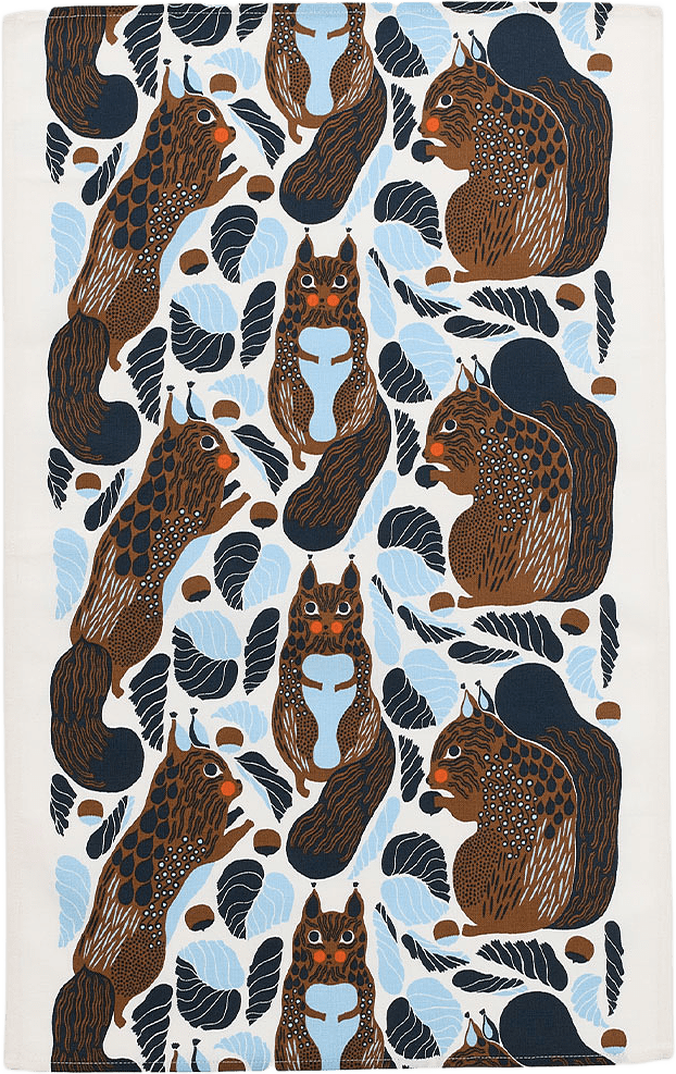 Kurre Kökshandduk 43x70 cm, från Marimekko, i färgen White, Lt.blue, Toffee.