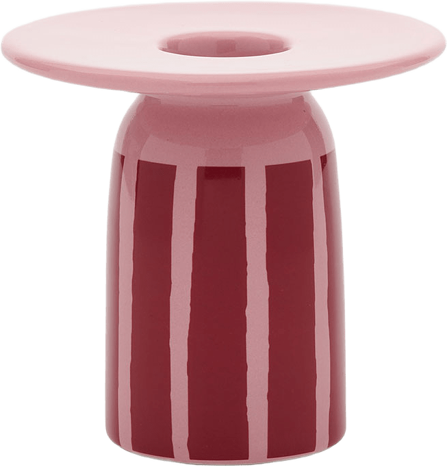 Piccolo Ljusstake 8 cm, från Marimekko, i färgen Coral, Dark Red.