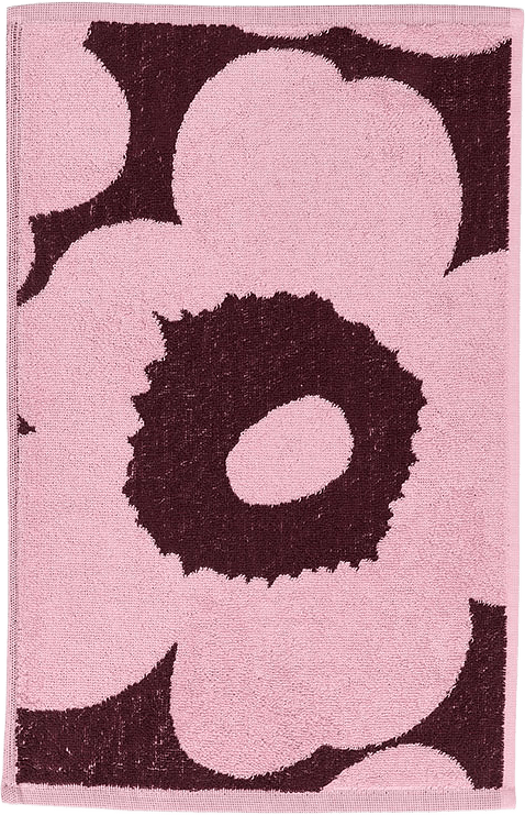 Unikko Gästhandduk 30x50 cm, från Marimekko, i färgen Plum, Pink.