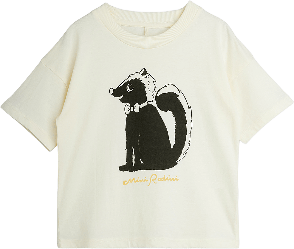 Skunk print t-shirt, från Mini Rodini, i färgen Off-white.
