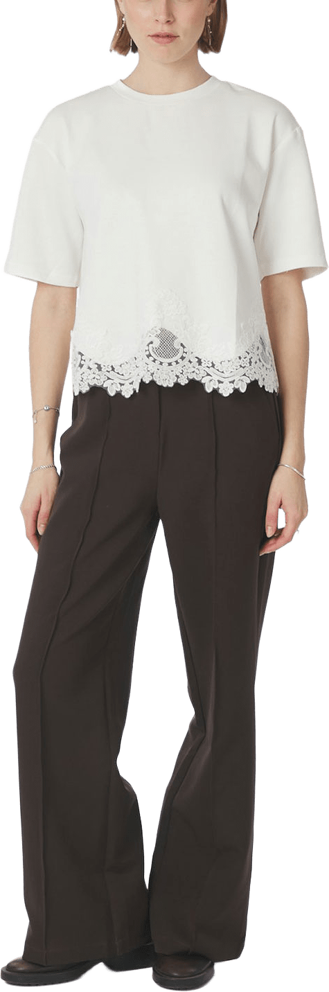 Iria Lace Tee, från Neo Noir, i färgen White.