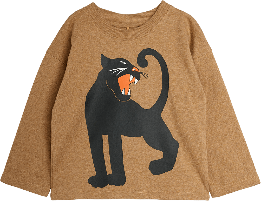 Panther Långärmad topp, från Mini Rodini, i färgen Brown.