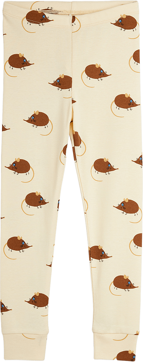 Elephant shrew Leggings, från Mini Rodini, i färgen Beige.