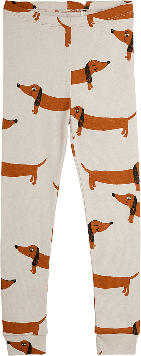 Leggings med Dogs print, från Mini Rodini, i färgen Grey.